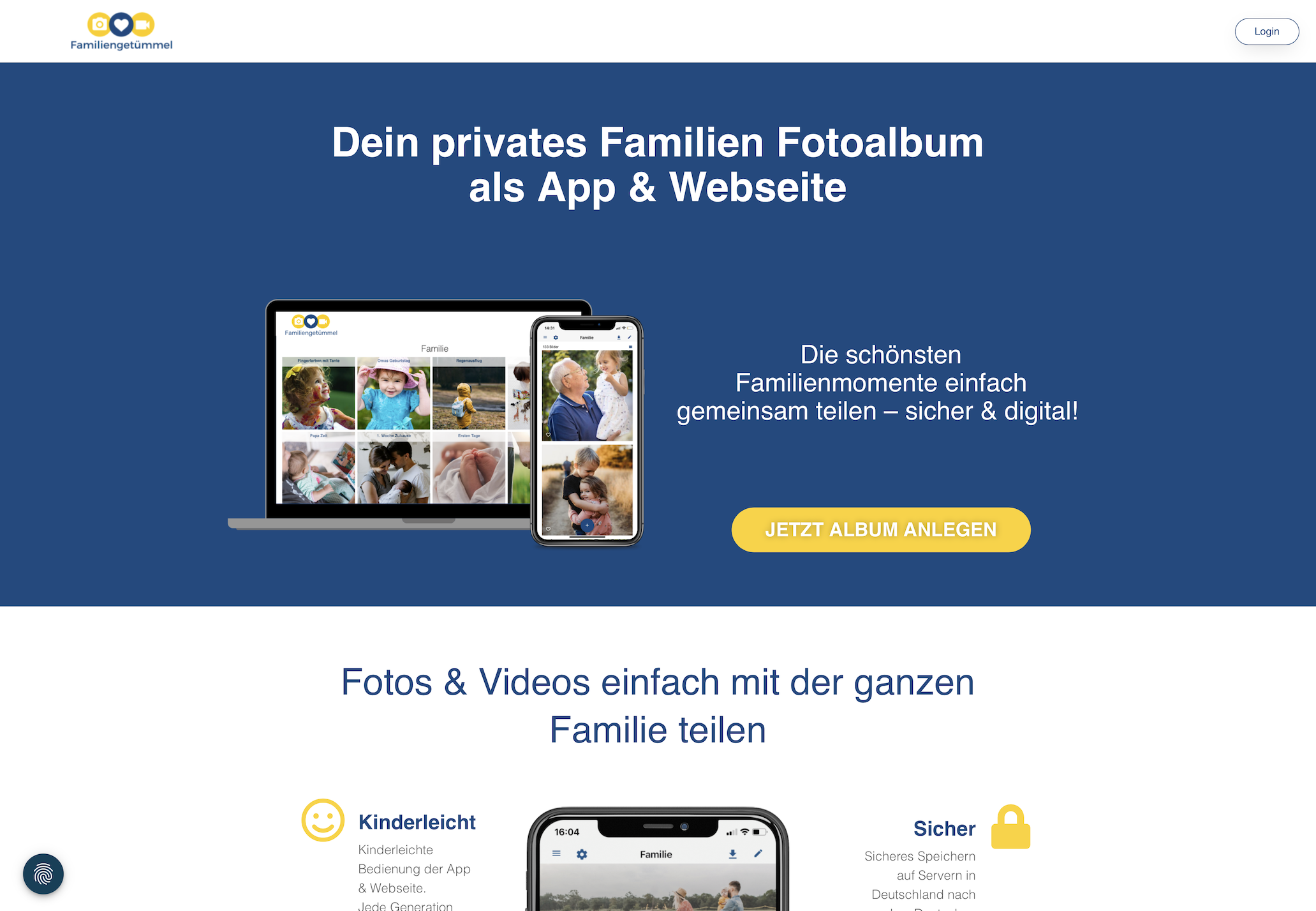 familiengetuemmel.de Screenshot